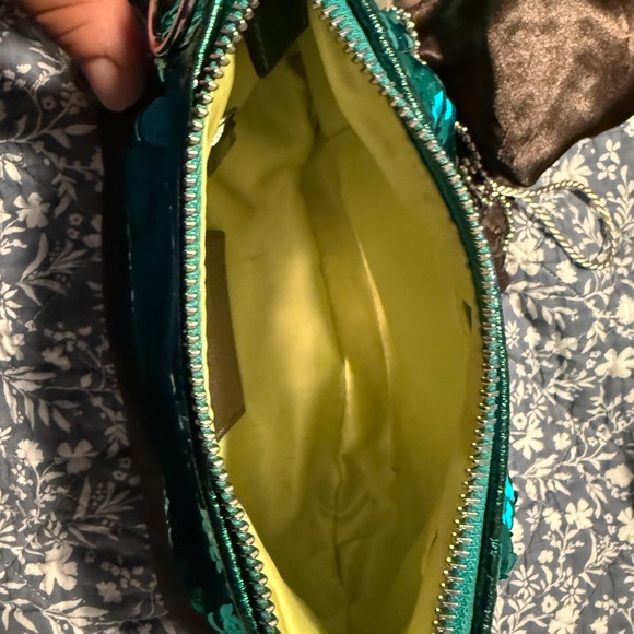 💙💚🩵 VINTAGE COACH RARE SEQUIN POPPY BAG 🩵💚💙 - Picture 9 of 10